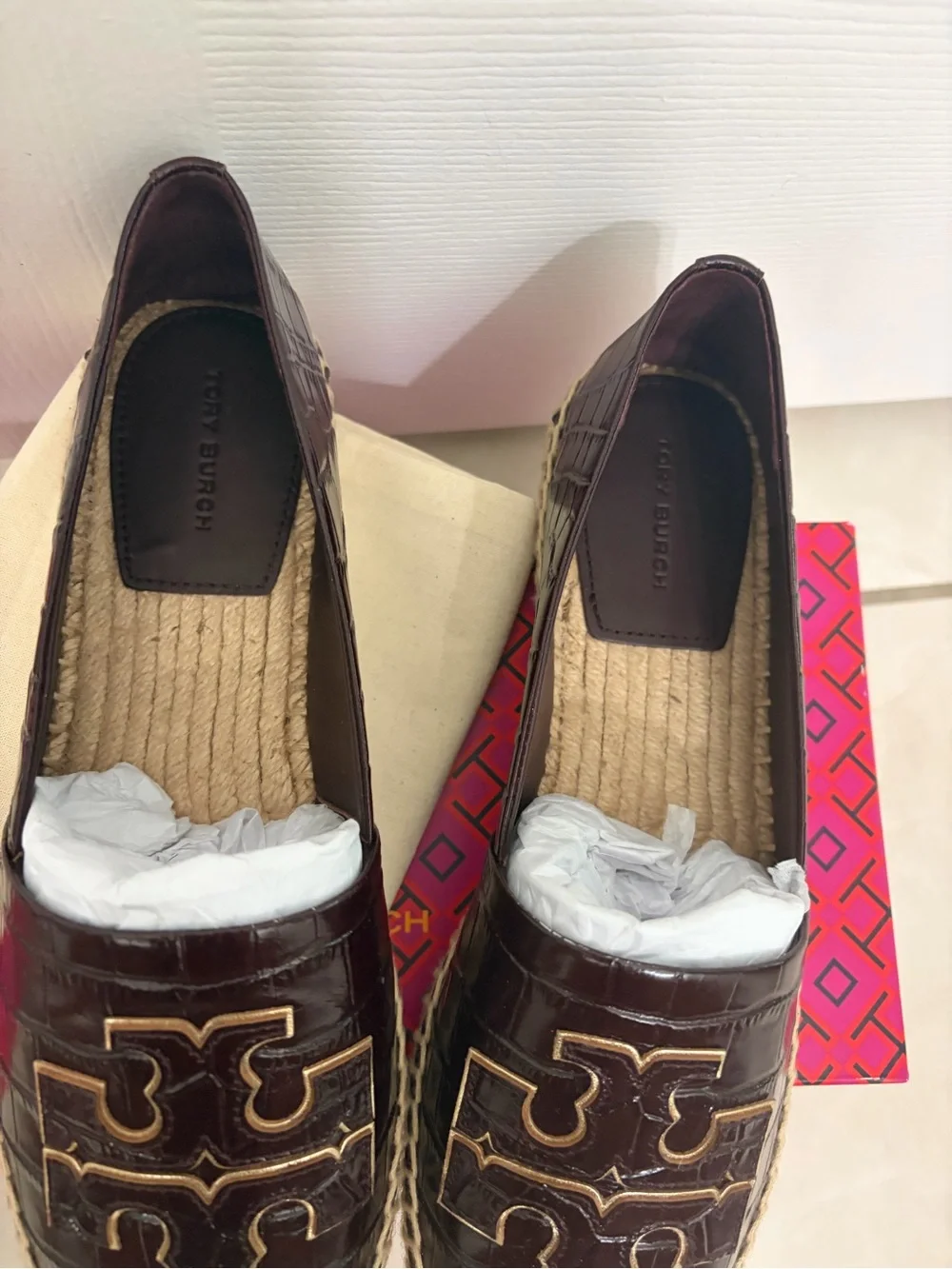 Tory Burch Women's Plum/Gold Inés Espadrille